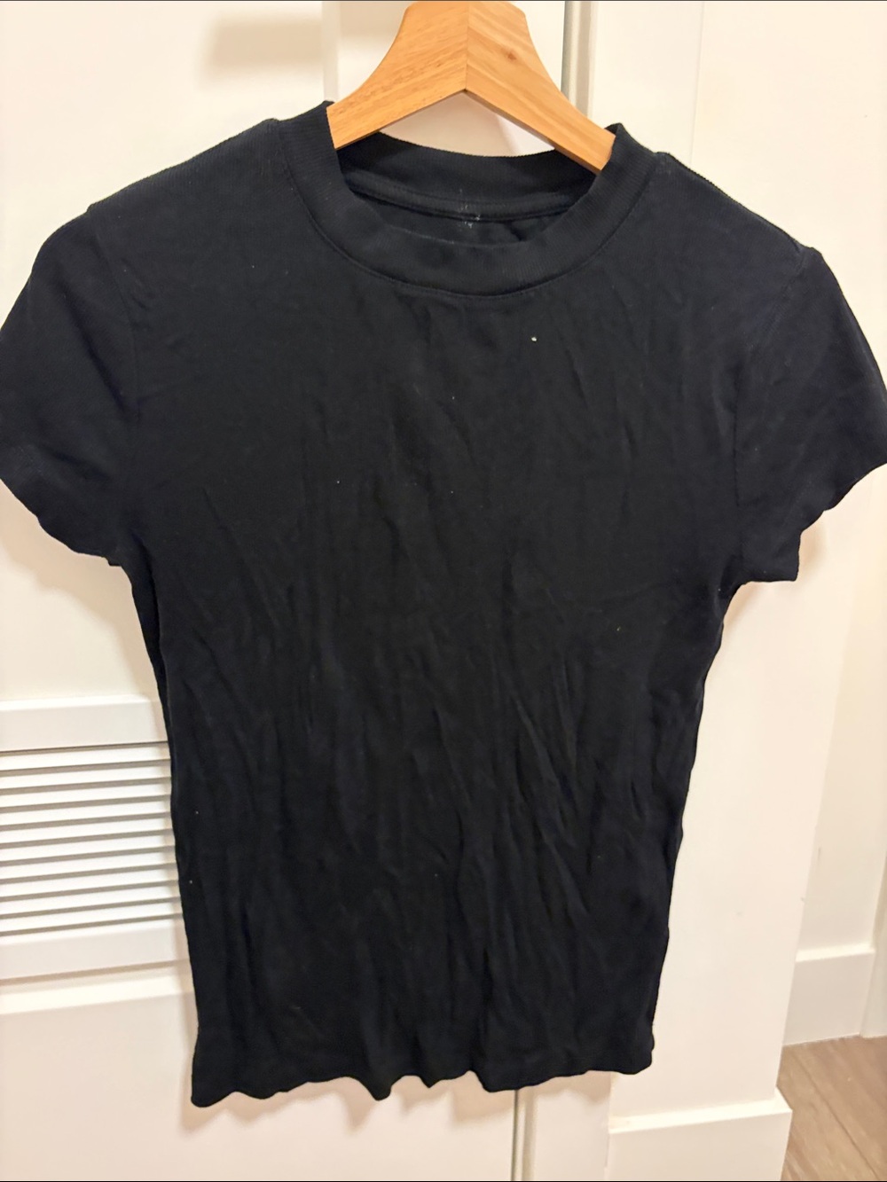 a new day Black Short Sleeve Crewneck Tee